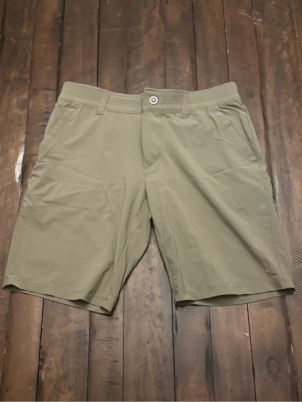 KÜHL Men's Navigatr Stretch Hiking Shorts Size 32 Olive Khaki Zip Pockets